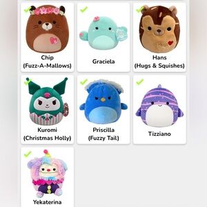 Squishmallow Bundle Price is for all 7